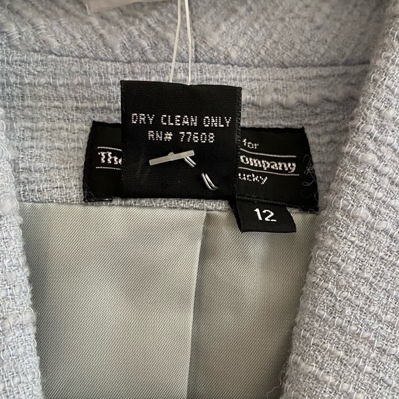 The J Peterman Company Women’s Vintage Light Blue Wool Blend Tweed Blazer - Picture 5 of 5